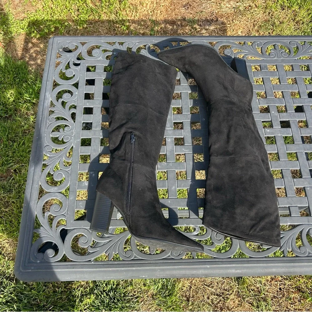 Olivia Miller Women's Sabrina Pointy Toe Tall‎ Dress Boots in black size 11